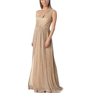 Dress the Population Gold One Shoulder Gown